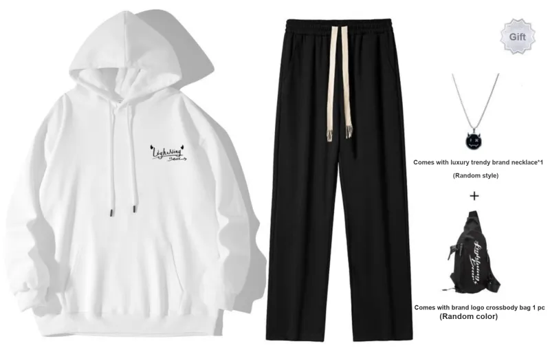 LIGHTNING BEAR Sweatshirt Sets Unisex-4