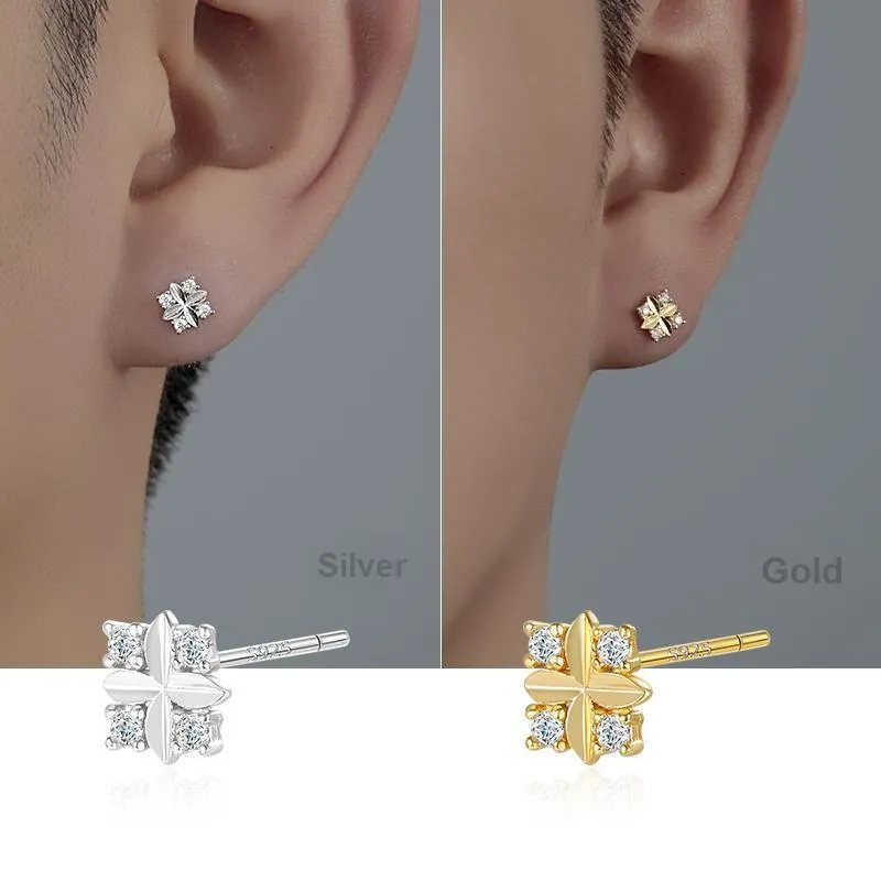 PUENTE Sterling Silver Stud Earrings Men's-7