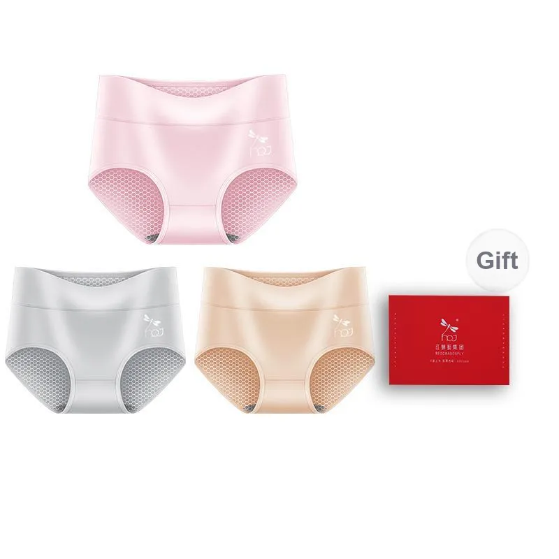 RED DRAGONFLY Cotton Panties Women's 3 Pack Gift Box Set-13