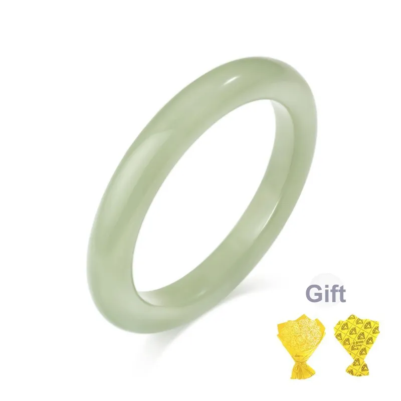 ZSY Hetian Jade Bangles Green Jade Women's-0