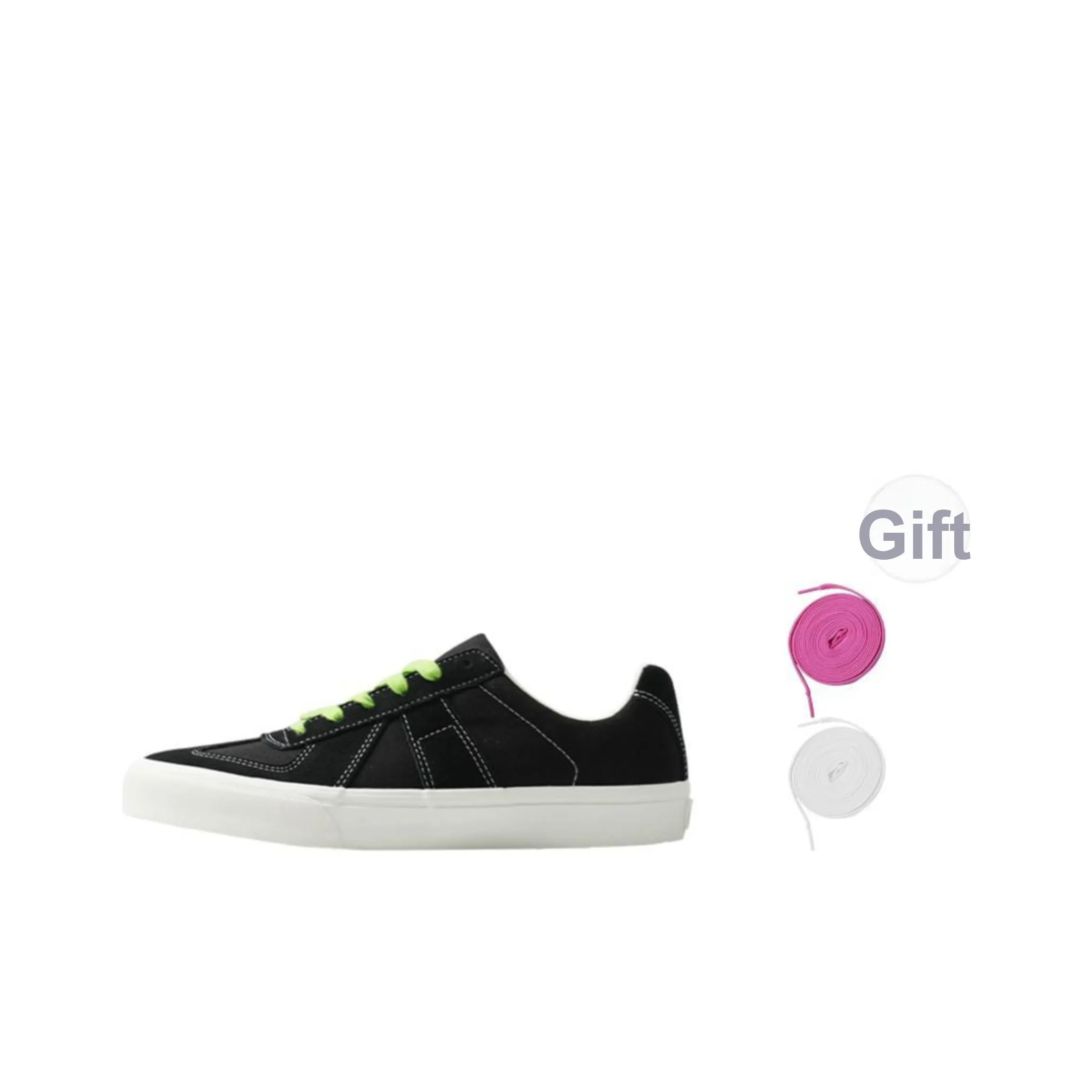 GOLUCK Coverage Cushioning Abrasion Resistant Low top Skateboard Shoes Unisex Black