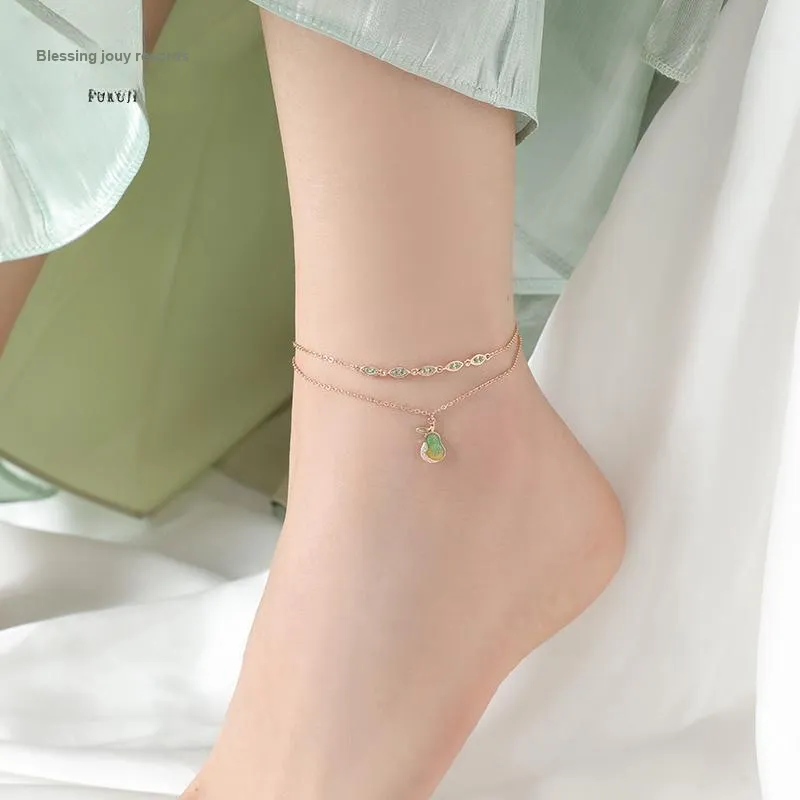 Fu Ru Ji S925 Silver Anklets Women's-5