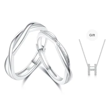 LAOYINFANG Sterling Silver Couple Rings Unisex