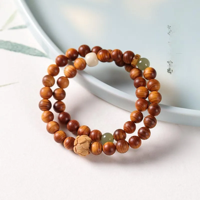 HANCANG Thuja Wooden Bracelets Unisex-3