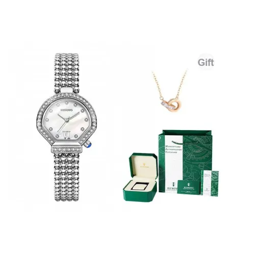 RENOVO Кварцевый механизм Часы Женские часы Мать жемчуга Циферблат