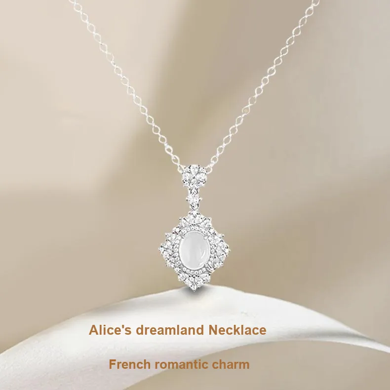 Asia Star Glass Cat Eye Necklaces Women's-1