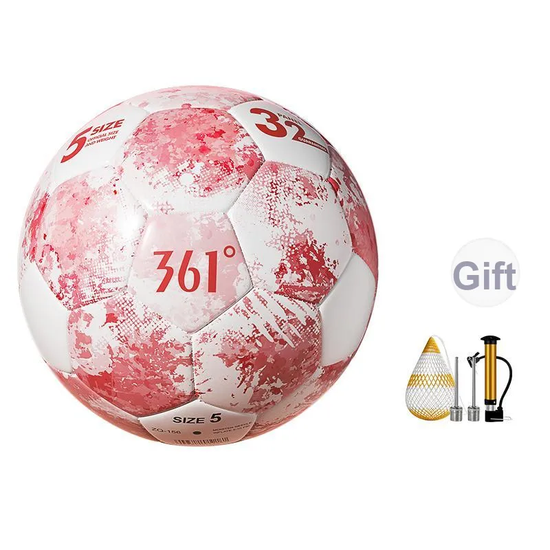 361° Size 45 Soccer PVC Machine Stitched Soccer Ball Unisex Pink-0