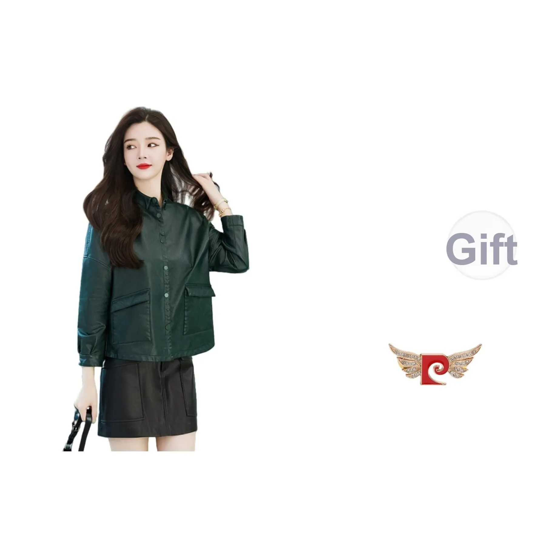 PIERRE CARDIN Кожа Куртка Женская