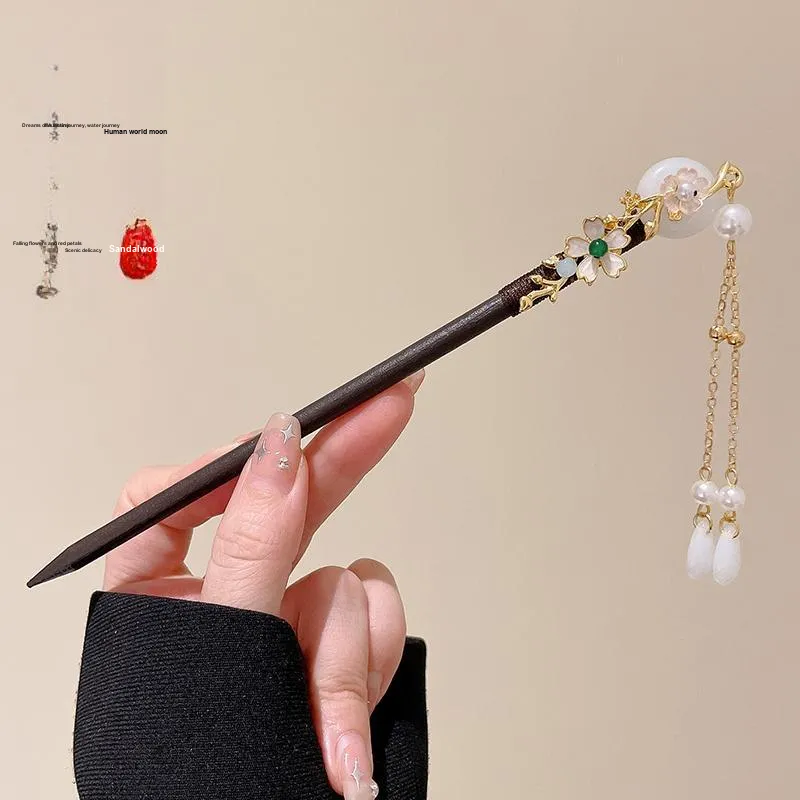 Pink Empress Wooden Hairpins Women's-1