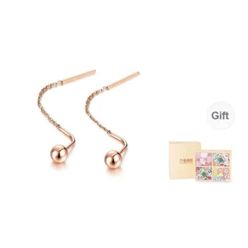 LUKFOOK JEWELLERY 18K Rose Gold Drop Earrings Women's