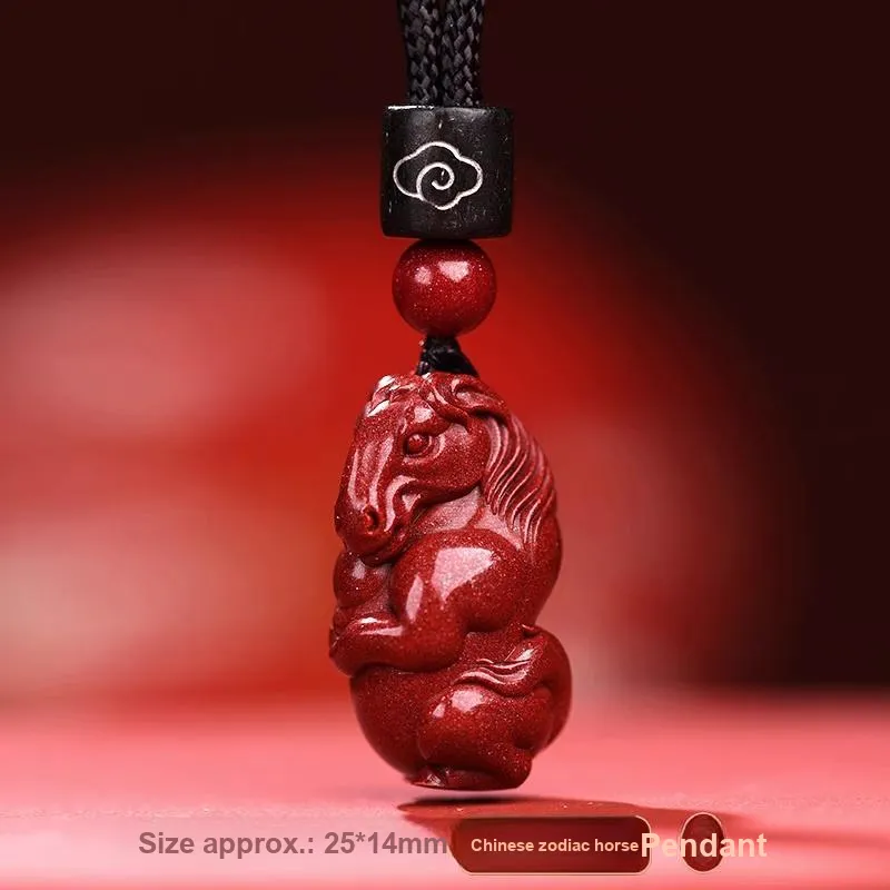 Dora Skewers Cinnabar Jade Pendants Unisex-11