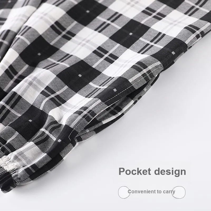 GOSO Pajama Pants Women's Black White-3