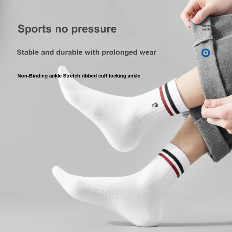 PIERRE CARDIN Mid Calf Socks Men's 5 Pack Box Included-1