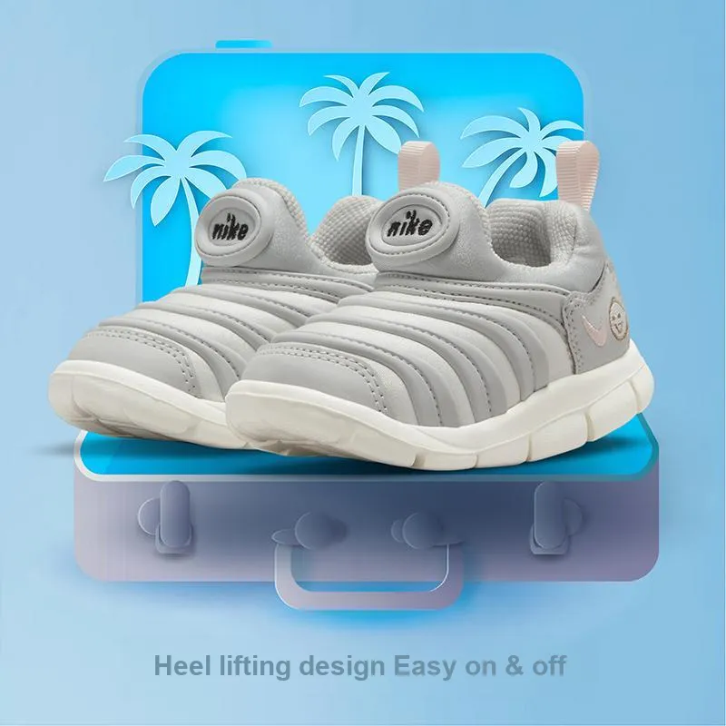 Nike Dynamo Free SE Slip Resistant Cushioning Abrasion Resistant Low Top Toddler Shoes Gray Infant And Toddler-2
