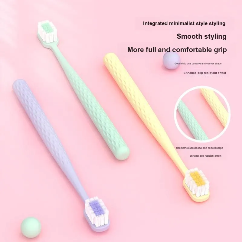 MIKEMEIZHUANG Adults Soft Hair Wide Head Double-Sided Toothbrushes Oral Cleaning And Gum Protection-6