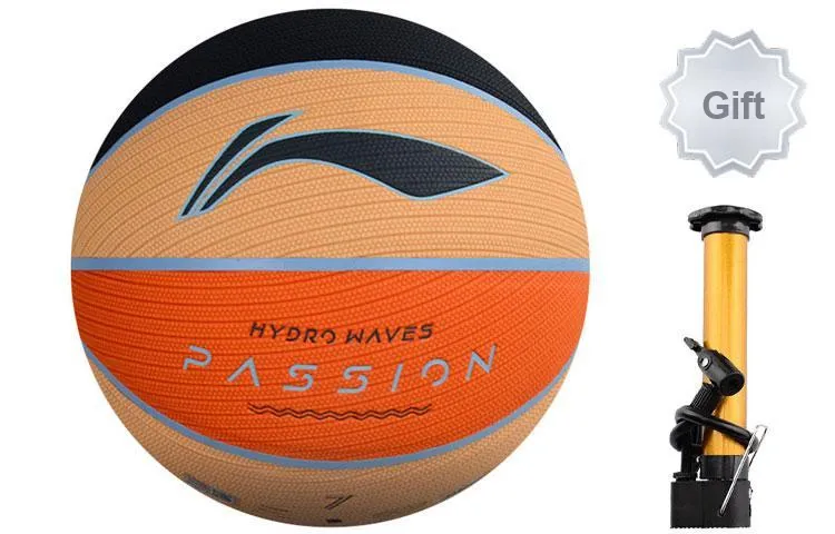 LiNing Badfive PU Basketball Black Orange Size 7 Ball Training Unisex-6