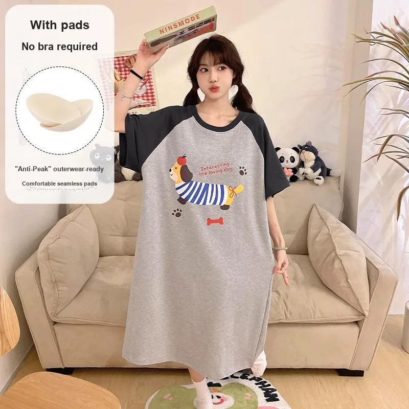 ROMANTIC·SPRING Nightgown Women's Gray-5