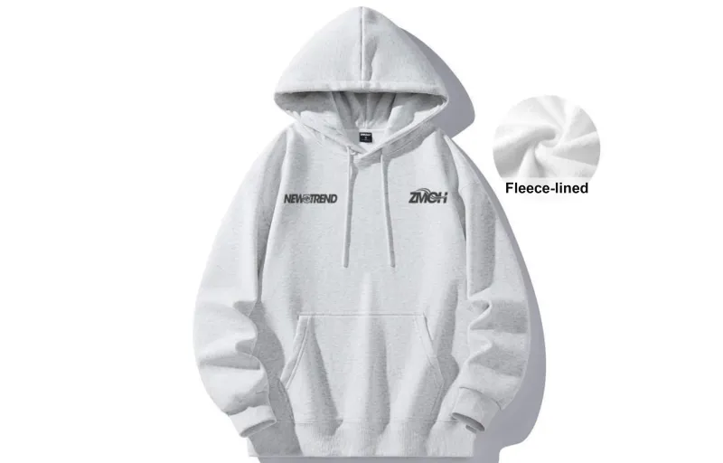 ZMOH Fleece Lined Hoodie Unisex Couple's-14