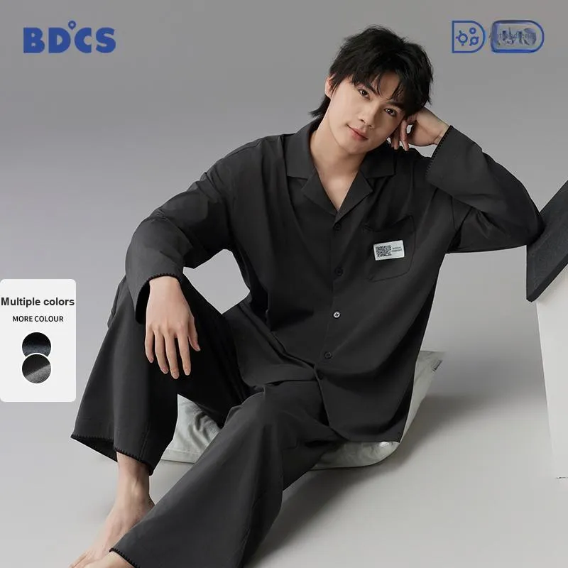 Peninsula City Pajama Set Students And Working Professionals Men's Classic Black-7