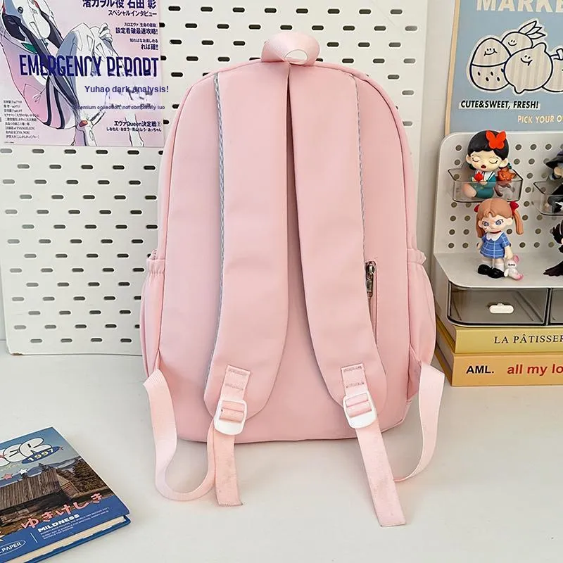 Wolfhorse Nylon Backpack Unisex Pink/Blue/White/Black/Yellow/Red-3