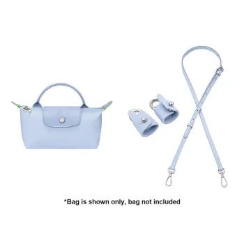 Artificial Leather Super Fiber Shoulder Strap Perforated-Free Non-Damaging To Bag Women's Sky Blue