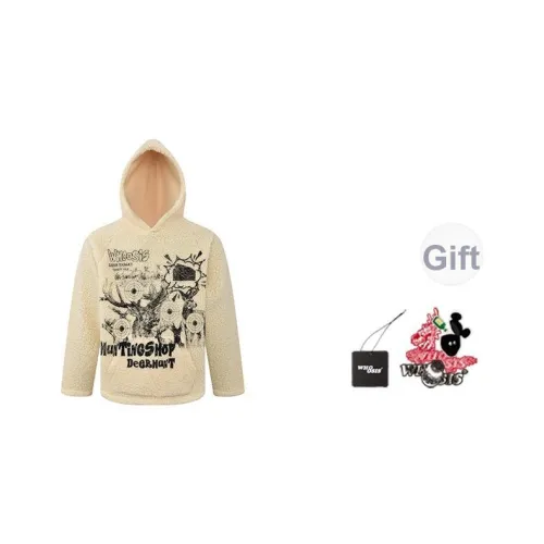 WHOOSIS Винтажный белый Унисекс Свитшоты