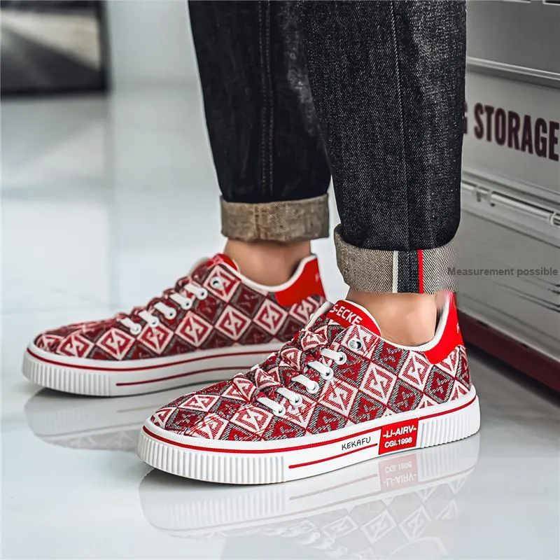 KEKAFU Breathable And Lightweight Low Top Canvas Shoes Men's-5