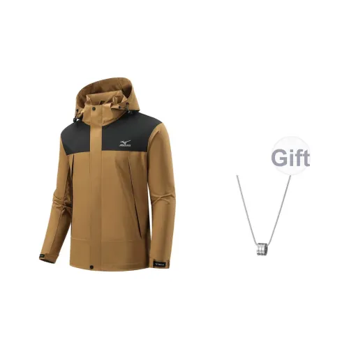 Mizuno Куртки Пальто Мужской CAMEL С ожерельем