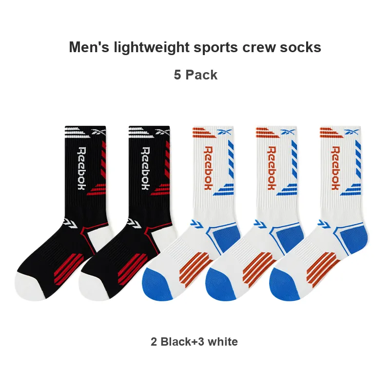 Reebok Mid Calf Socks Unisex 5 Pack-11