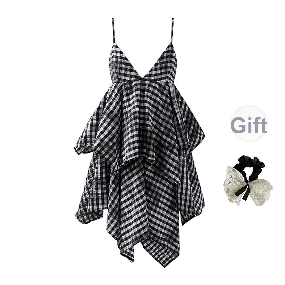 PAVEA Slip Dress Women's Black+Hair Tie Comes With