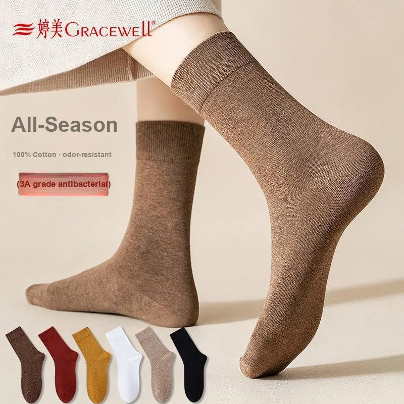 GRACEWELL Mid Calf Socks Women's 5 Pack-23