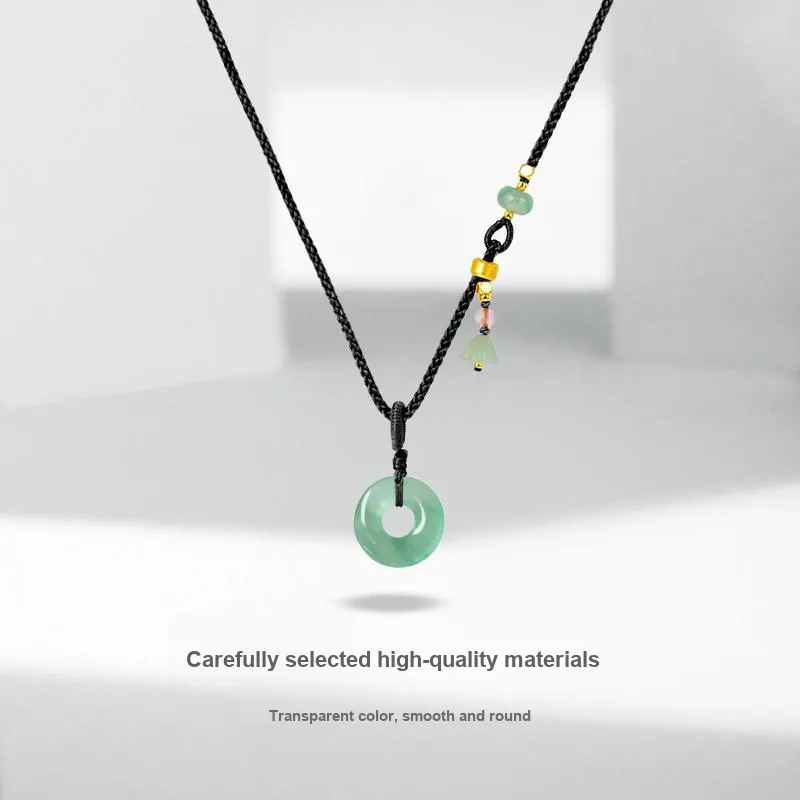 JUICY GRAPE African Emerald Jade Necklaces Unisex-2