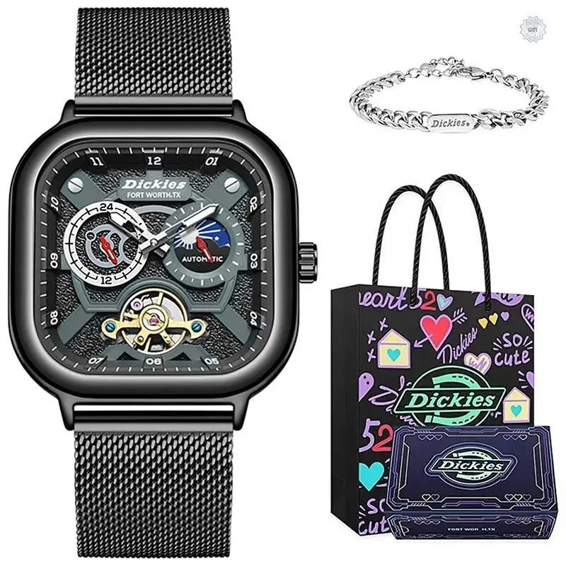 Dickies Wrist Watch Mechanical Movement White Dial Unisex Box Limited Edition-12