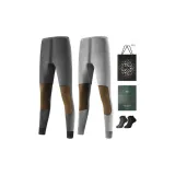 Knee Protector Fleece-Lined 2 Pack (Dark Gray+Light Gray) with 2 Pack Socks+Shopping Bag Included
