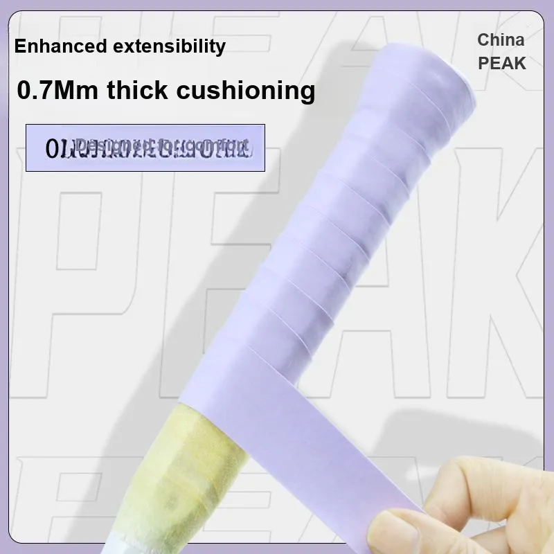 PEAK Badminton Grip Tape Polyurethane + Non-woven Fabric Professional Training Flat Rubber Thin 2/5/10 Pack-78