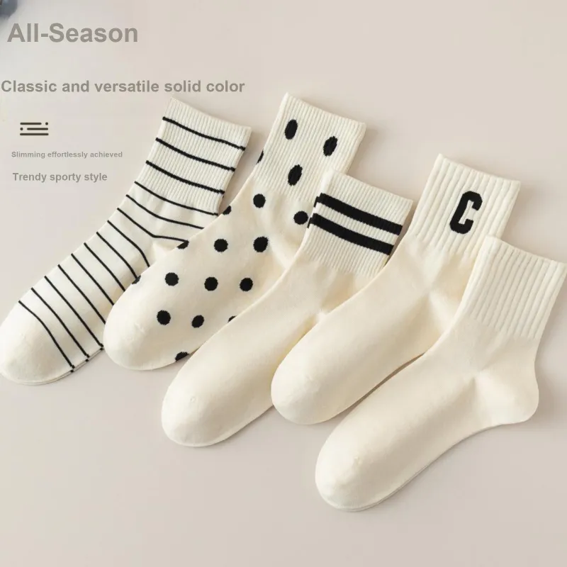XXLLG Mid Calf Socks Women's 4 Pack-4