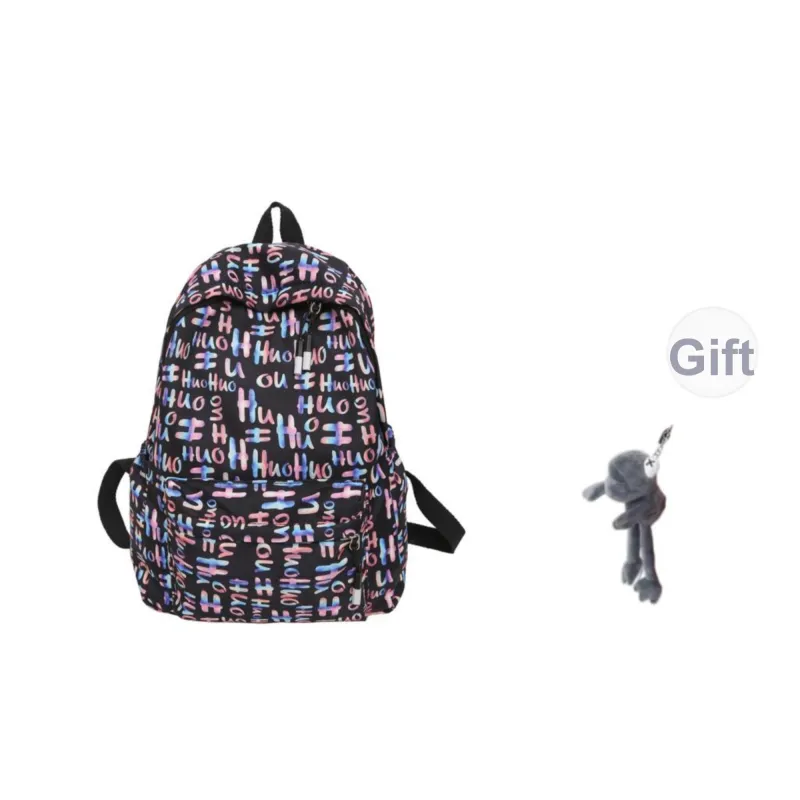 NANXIAOXIANG Nylon Backpack Unisex Black Capital/Blue Capital/Red Capital/Multicolor Capital-13