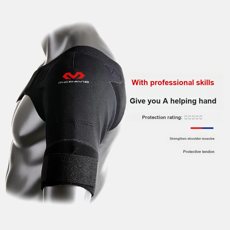 McDavid Basketball Soccer Badminton Fitness Tennis Shoulder Pads Protective Warmth Black Nylon Neoprene Unisex-2