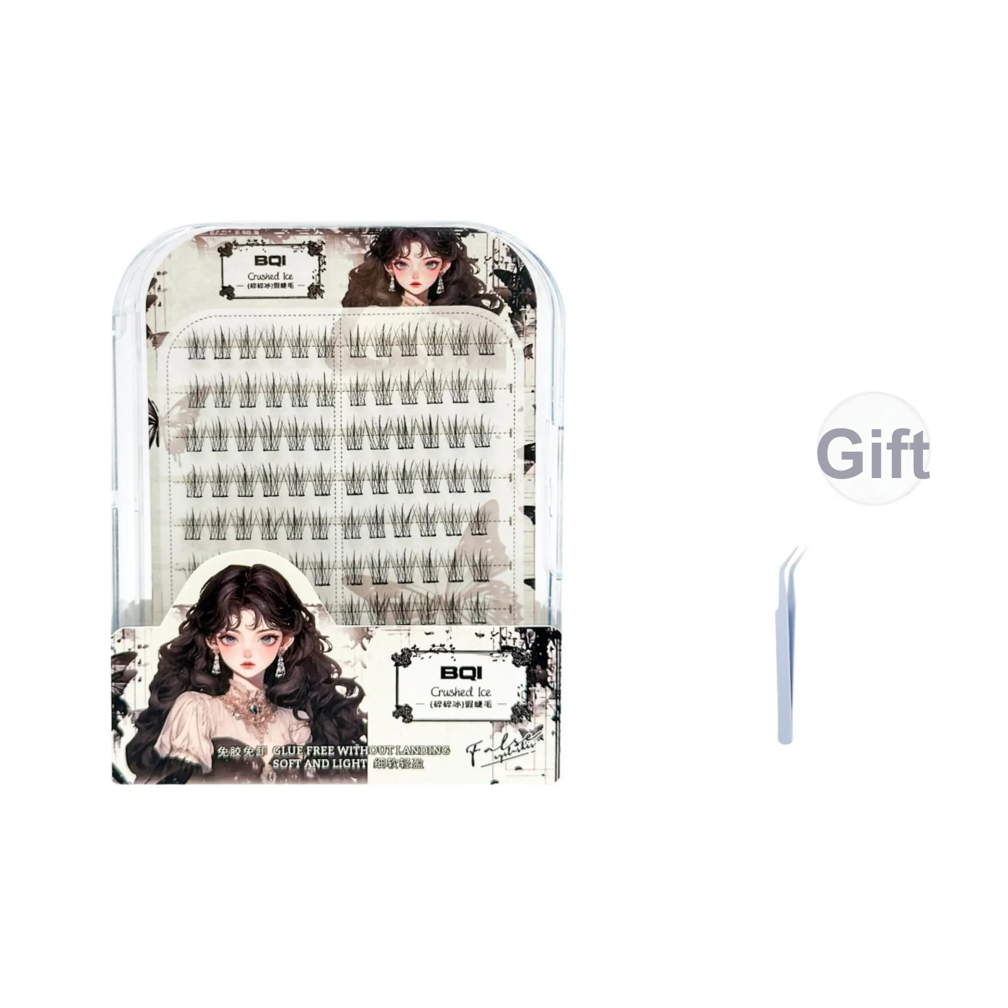BQI Клей Бесплатно Crushed Ледяной Накладные ресницы Thickening Стиль