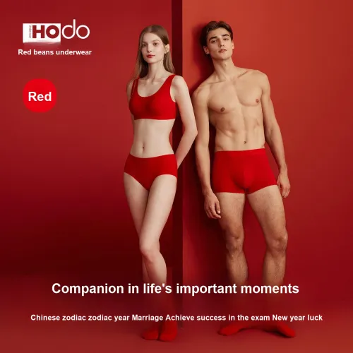 Red bean Женская базовая одежда Круглый вырез Комплекты: 2 шт. Трусы + 2 шт. Носки Женские термокомплекты