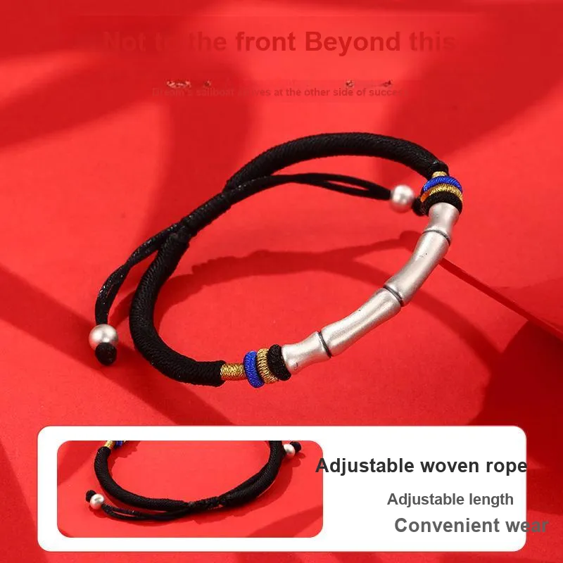 LAOYINJIANG 999 Fine Silver Woven Rope Bracelets Men's-3