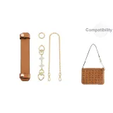 Four-Leaf Clover Set of 3: Four-Leaf Clover Extender Chain+Decorative Chain+Stress Relief Shoulder Strap Pad
