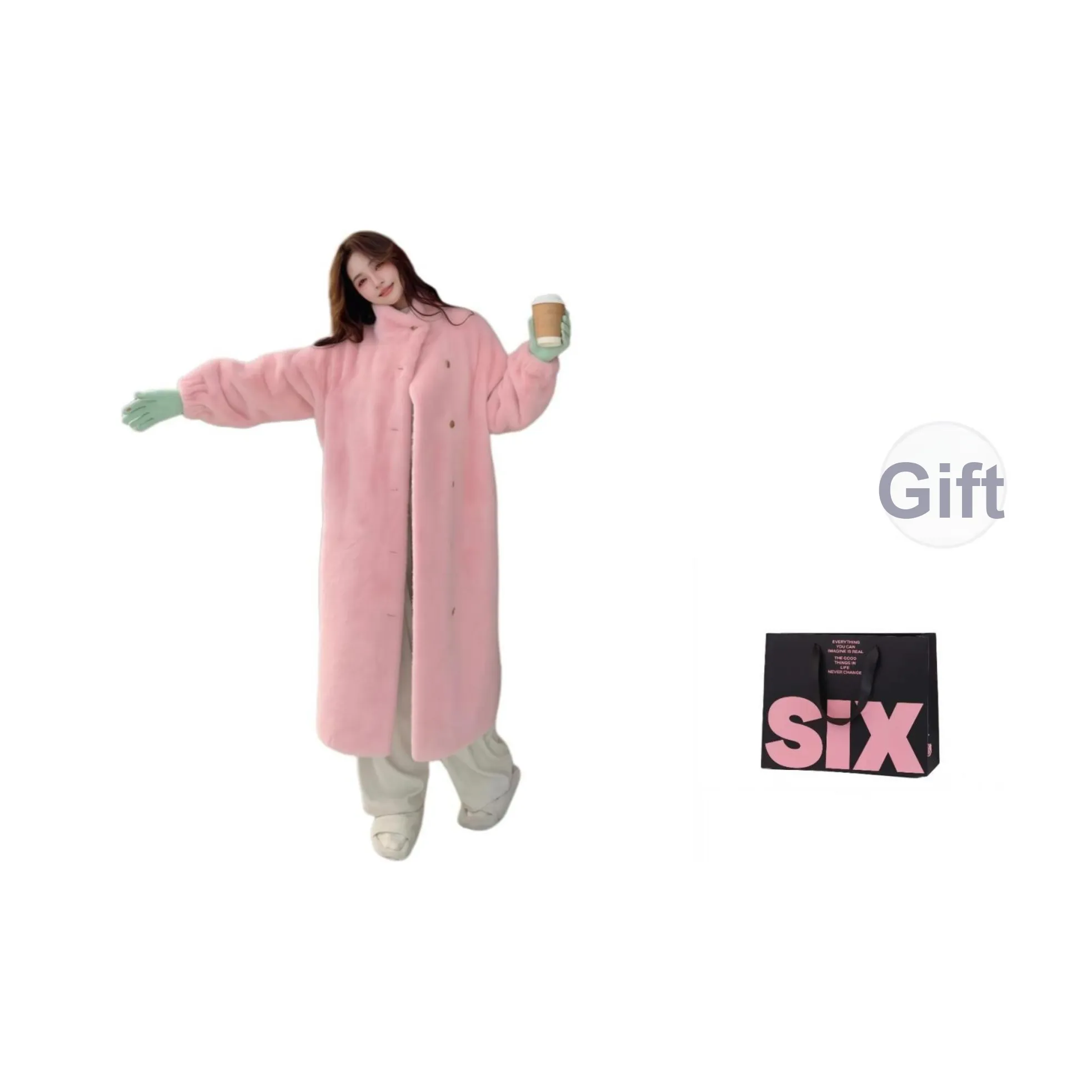 CTRTRC Розовый Женские Меховые изделия