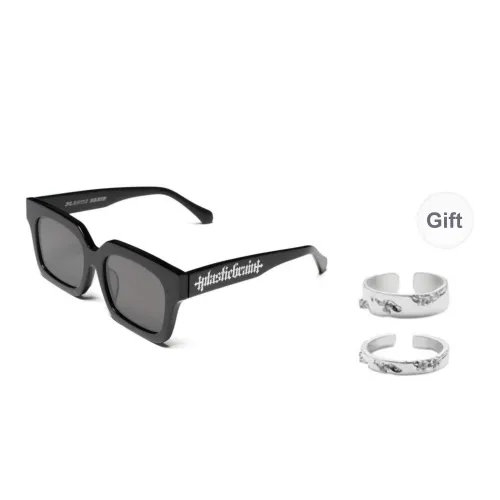 PLASTIC BRAIN Plate Frame Square Sunglasses Unisex