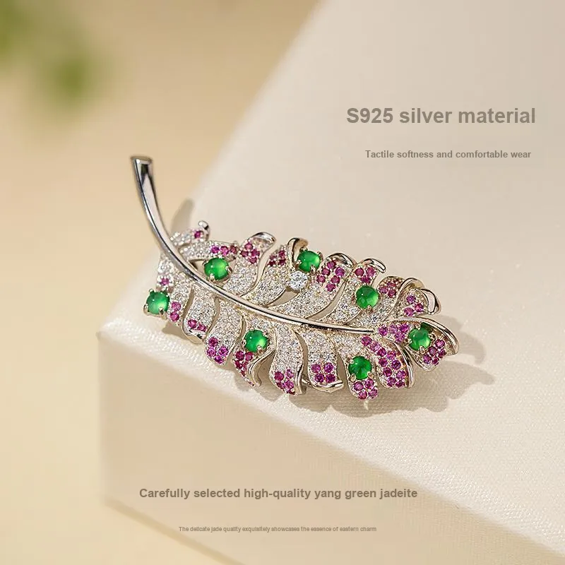 Mofei High Ice Jade Brooches Women's-3