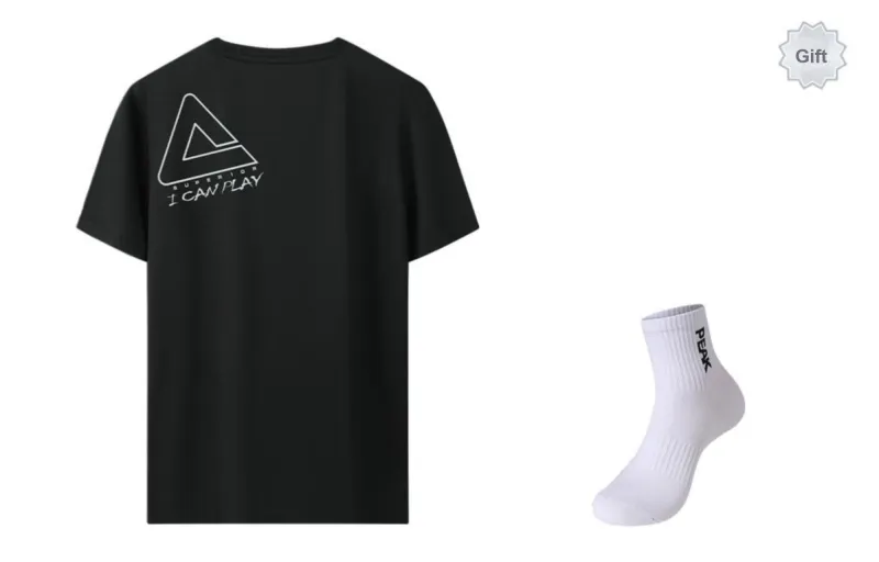 PEAK T Shirts Men Black Includes Socks-0