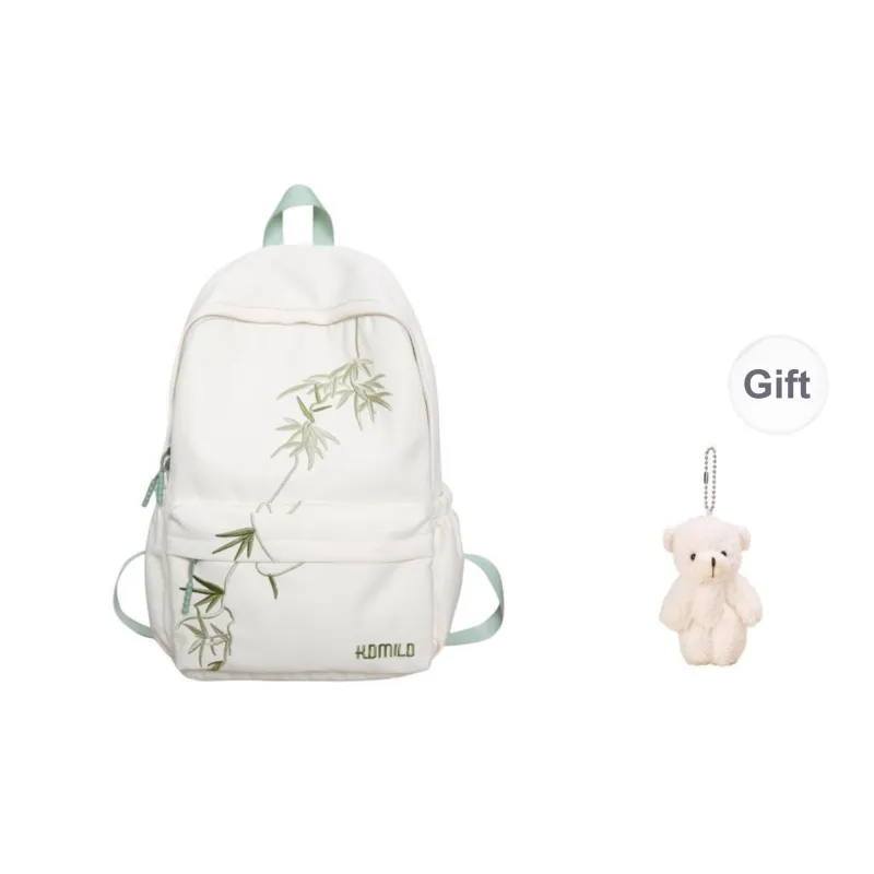 BRABOSTON Nylon Backpack Regular Unisex White/Black/Khaki-0