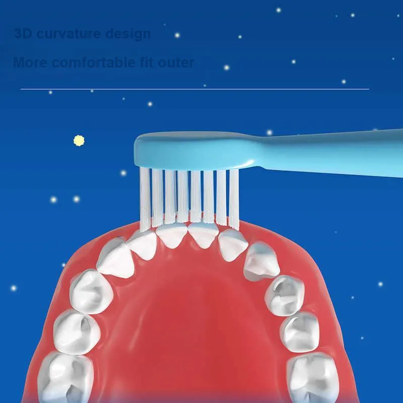 AUX A19 Toothbrush Heads Round Brush Curved Fit-1