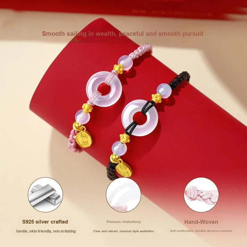 Lao Feng Xiang S925 Silver Bracelets Unisex-10