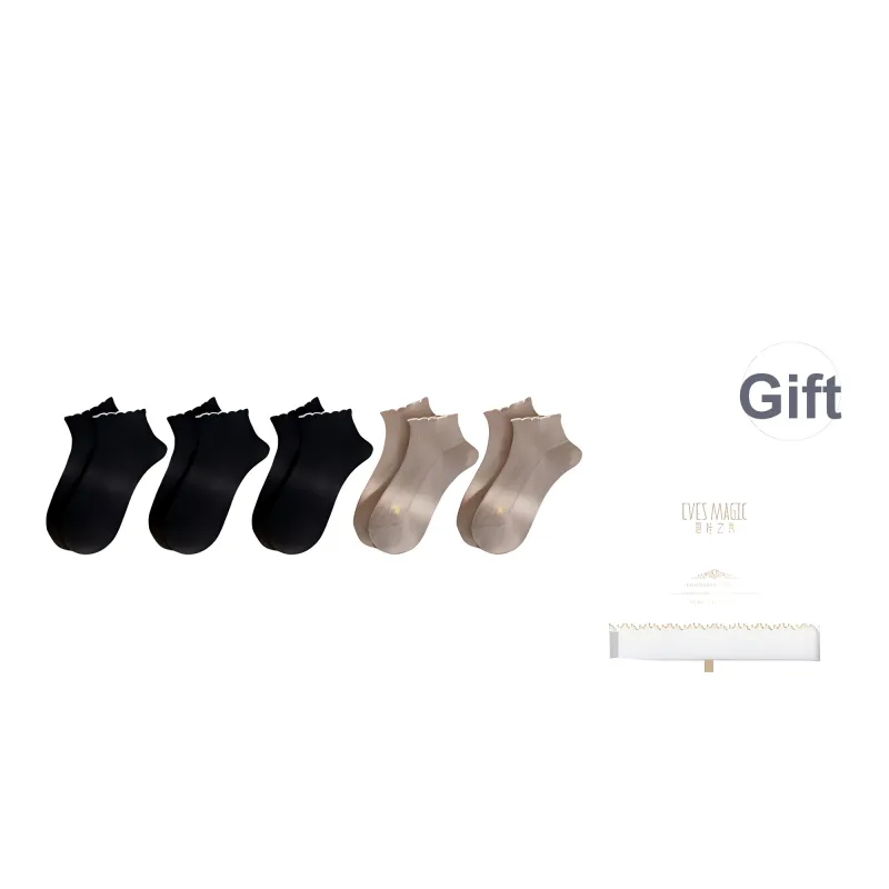 XIA.WA.ZHI.XIU Ankle Socks Women's Shopping Bag 5 Pack-18